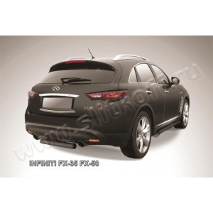 Slitkoff IN.FX010B защита заднего бампера d76 черная Infiniti FX-35; FX-50