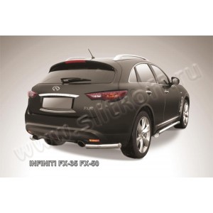Slitkoff IN.FX011 защита заднего бампера уголки d57 Infiniti FX-35; FX-50