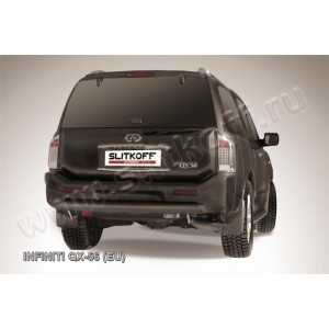 Slitkoff IN.QX008B защита заднего бампера d76 черная Infiniti QX-56