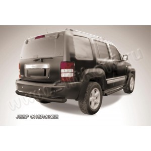 Slitkoff JCH12-004B защита заднего бампера d76 черная Jeep Cherokee KK