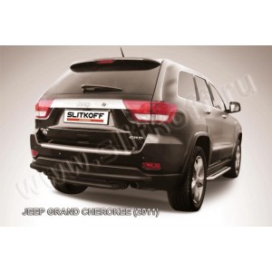 Slitkoff JGCH008B защита заднего бампера d57+ d57 двойная черная Jeep Grand Cherokee (2011)