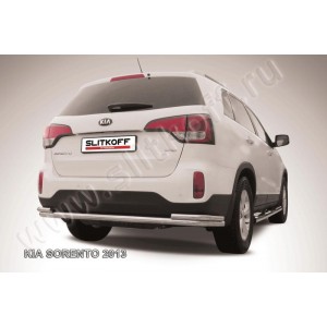 Slitkoff KS13-011 защита заднего бампера d57+ d42 двойная KIA Sorento (2013)