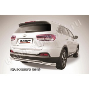 Slitkoff KS15-010 защита заднего бампера d57+ d42 двойная длинная KIA Sorento (2015)