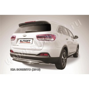 Slitkoff KS15-012 защита заднего бампера d57+ d42 двойная радиусная KIA Sorento (2015)
