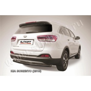 Slitkoff KS15-013B защита заднего бампера d57 радиусная черная KIA Sorento (2015)