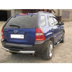 Slitkoff KSN009 защита заднего бампера d76 с проступями KIA Sportage New (2008-2010)