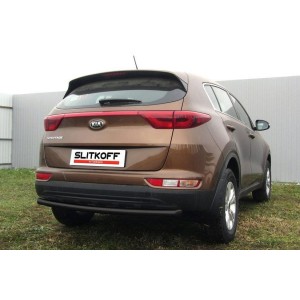 Slitkoff KSP16-007B защита заднего бампера d57 черная KIA Sportage (2016)