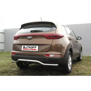Slitkoff KSP16-008 защита заднего бампера d57 "волна" KIA Sportage (2016)