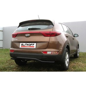 Slitkoff KSP16-010B защита заднего бампера d42 "волна" черная KIA Sportage (2016)