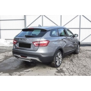 Slitkoff LadVSWCR06S защита заднего бампера d42 короткая серебристая Lada Vesta SW Cross