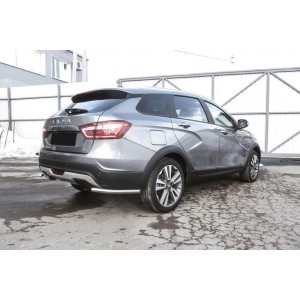 Slitkoff LadVSWCR08 защита заднего бампера уголки d42 Lada Vesta SW Cross