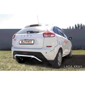 Slitkoff LadXR010 защита заднего бампера d42 "скоба" Lada XRay