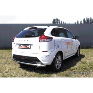 Slitkoff LadXR012 защита заднего бампера d57 Lada XRay