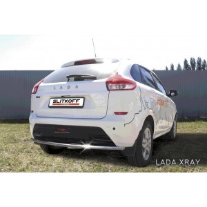 Slitkoff LadXR014 защита заднего бампера d42 Lada XRay