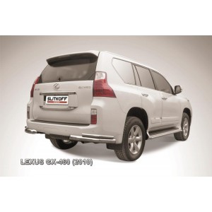 Slitkoff LGX016 защита заднего бампера уголки d76+ d42 двойные Lexus GX460 (2010)