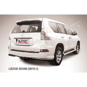 Slitkoff LGX13-012B защита заднего бампера уголки d76 черные Lexus GX460 (2013)