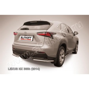 Slitkoff LNX013 защита заднего бампера уголки d57 Lexus NX 300h