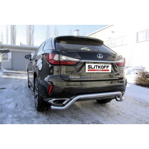 Slitkoff LRX15-006 защита заднего бампера d57 "волна" Lexus RX350 (2015)