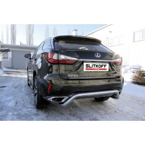 Slitkoff LRX15-008 защита заднего бампера d57 "скоба" Lexus RX350 (2015)