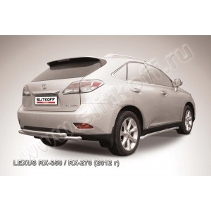 Slitkoff LRX35-12.009 защита заднего бампера d57+ d57 двойная Lexus RX350/RX270 (2012)