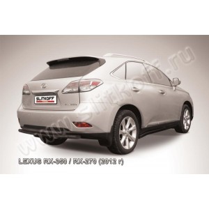 Slitkoff LRX35-12.009B защита заднего бампера d57+ d57 двойная черная Lexus RX350/RX270 (2012)