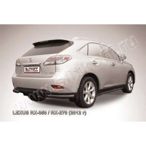 Slitkoff LRX35-12.012B защита заднего бампера уголки d76 черные Lexus RX350/RX270 (2012)