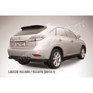 Slitkoff LRX35-12.013B защита заднего бампера уголки d57 черные Lexus RX350/RX270 (2012)