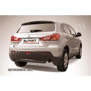Slitkoff MAS012B защита заднего бампера d57 короткая черная Mitsubishi ASX