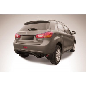 Slitkoff MAS14-016B защита заднего бампера d57 "скоба" черная Mitsubishi ASX (2014)