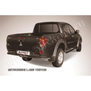 Slitkoff ML014B защита заднего бампера d57 черная Mitsubishi L-200 Triton