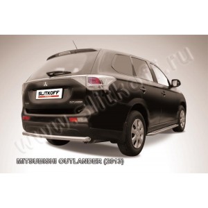 Slitkoff MOUT13-011 защита заднего бампера d57 короткая Mitsubishi Outlander (2013)