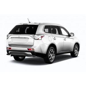 Slitkoff MOUT15-010B защита заднего бампера d57 "волна" черная Mitsubishi Outlander (2015) рестайлинг