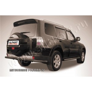 Slitkoff MPJ016B защита заднего бампера d76 черная Mitsubishi Pajero IV