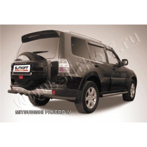 Slitkoff MPJ019B защита заднего бампера уголки d76 черные Mitsubishi Pajero IV