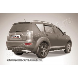 Slitkoff MXL012 защита заднего бампера уголки d57 Mitsubishi Outlander XL (до 2010)