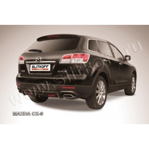 Slitkoff MZCX9010B защита заднего бампера d57 короткая черная Mazda CX-9