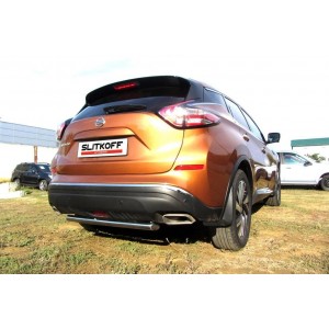 Slitkoff NIM16008 защита заднего бампера d57 короткая Nissan Murano (2016)
