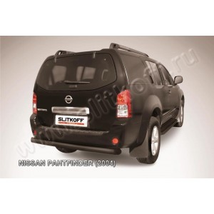 Slitkoff NIP011B защита заднего бампера d76 черная Nissan Pathfinder R51