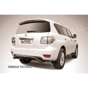 Slitkoff NIPAT014B защита заднего бампера d76 "скоба" черная Nissan Patrol