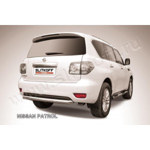 Slitkoff NIPAT017 защита заднего бампера d76 короткая Nissan Patrol