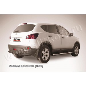 Slitkoff NIQ014B защита заднего бампера d57 черная Nissan Qashqai (2007)