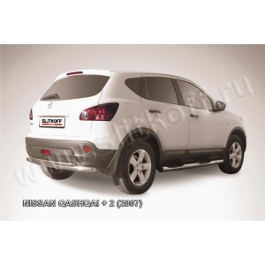 Slitkoff NIQ2013 защита заднего бампера d57+ d57 двойная Nissan Qashqai +2 (2007)