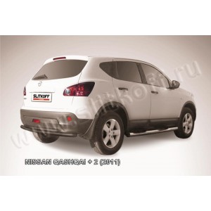 Slitkoff NIQ211-009B защита заднего бампера d57+ d57 двойная черная Nissan Qashqai +2 (2011)