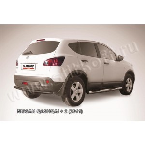 Slitkoff NIQ211-010B защита заднего бампера d57 черная Nissan Qashqai +2 (2011)