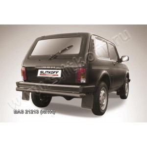 Slitkoff Niv009B защита заднего бампера d57 черная ВАЗ 21213 Нива (Lada4x4)