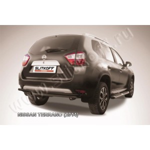 Slitkoff NTER14-010B защита заднего бампера d42 черная Nissan Terrano (2014)