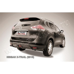 Slitkoff NXT15-010B защита заднего бампера уголки d57 черные Nissan X-Trail (2015)