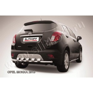 Slitkoff OPMOK13-012 защита заднего бампера d57 с декоративным элементом Opel Mokka (2013)