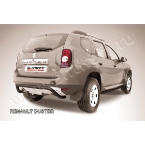 Slitkoff RD008B защита заднего бампера d57 "скоба" черная Renault Duster