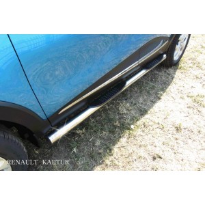 Slitkoff RK2WD005 защита порогов d76 с проступями Renault Kaptur 2016